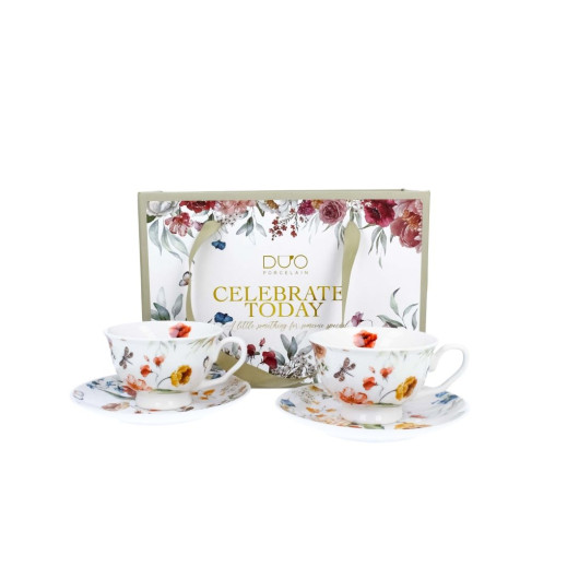 Skodelica in krožnik 2/1 Royal porcelan Rebecca 