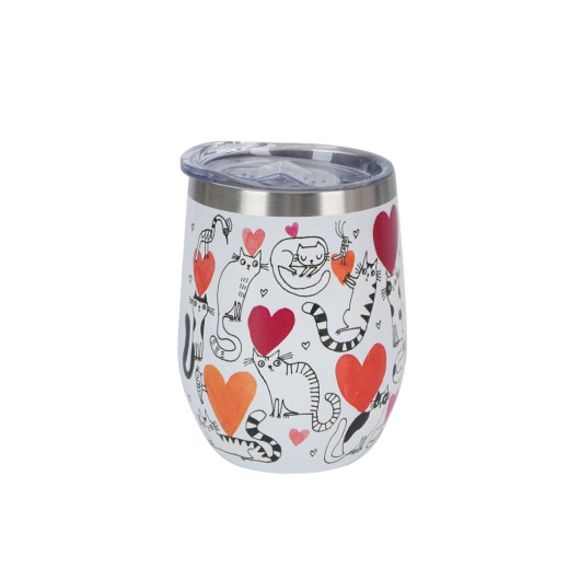 Skodelica TERMO KOVINSKA CATS WORLD HEART 330 ml