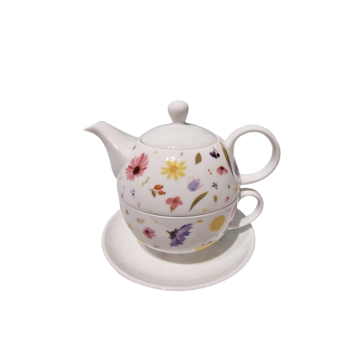 T41 Čajnik s skodelico MEADOW Porcelan