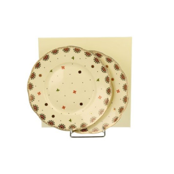 Krožnik Desertni 2/1 Ecru porcelan Casablanca